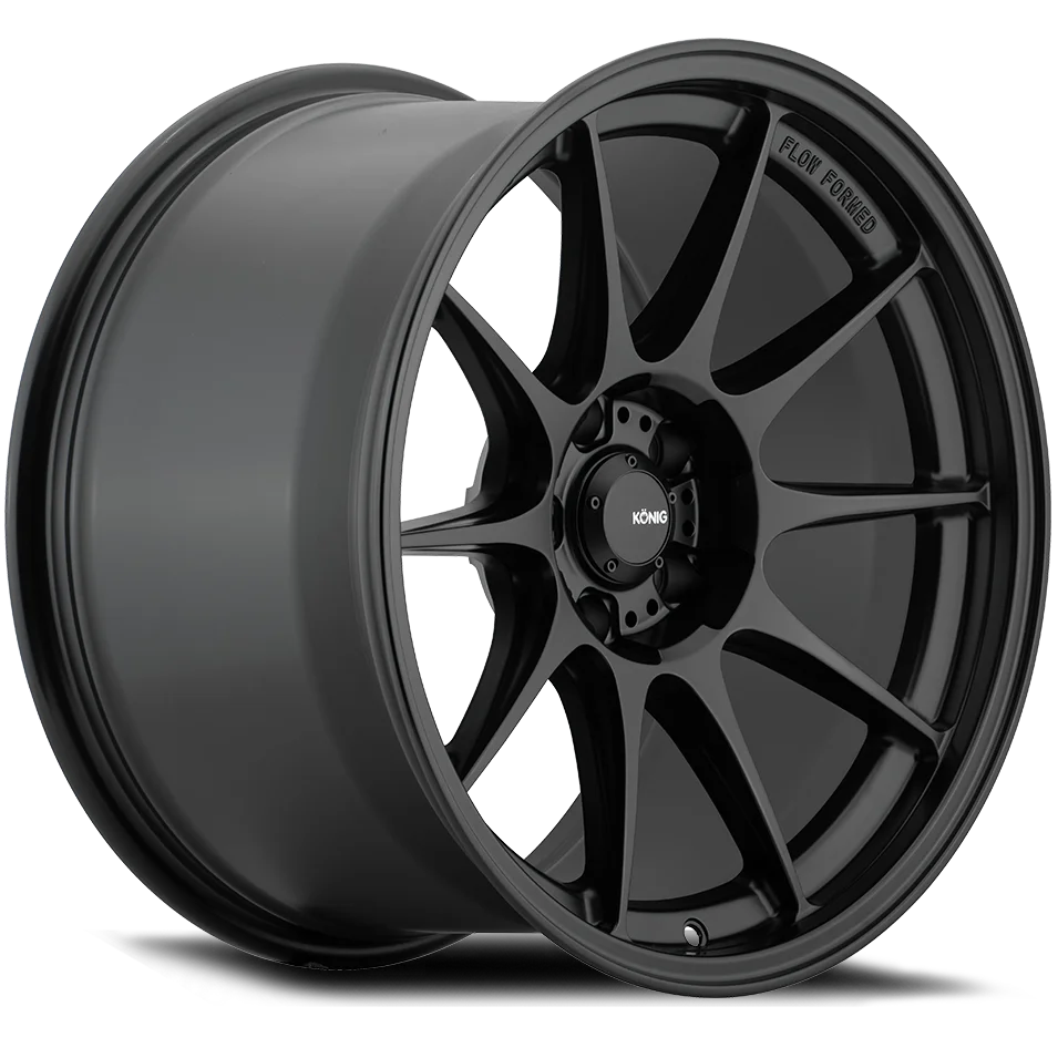 Konig Dekagram wheel in Semi-Matte black - side view