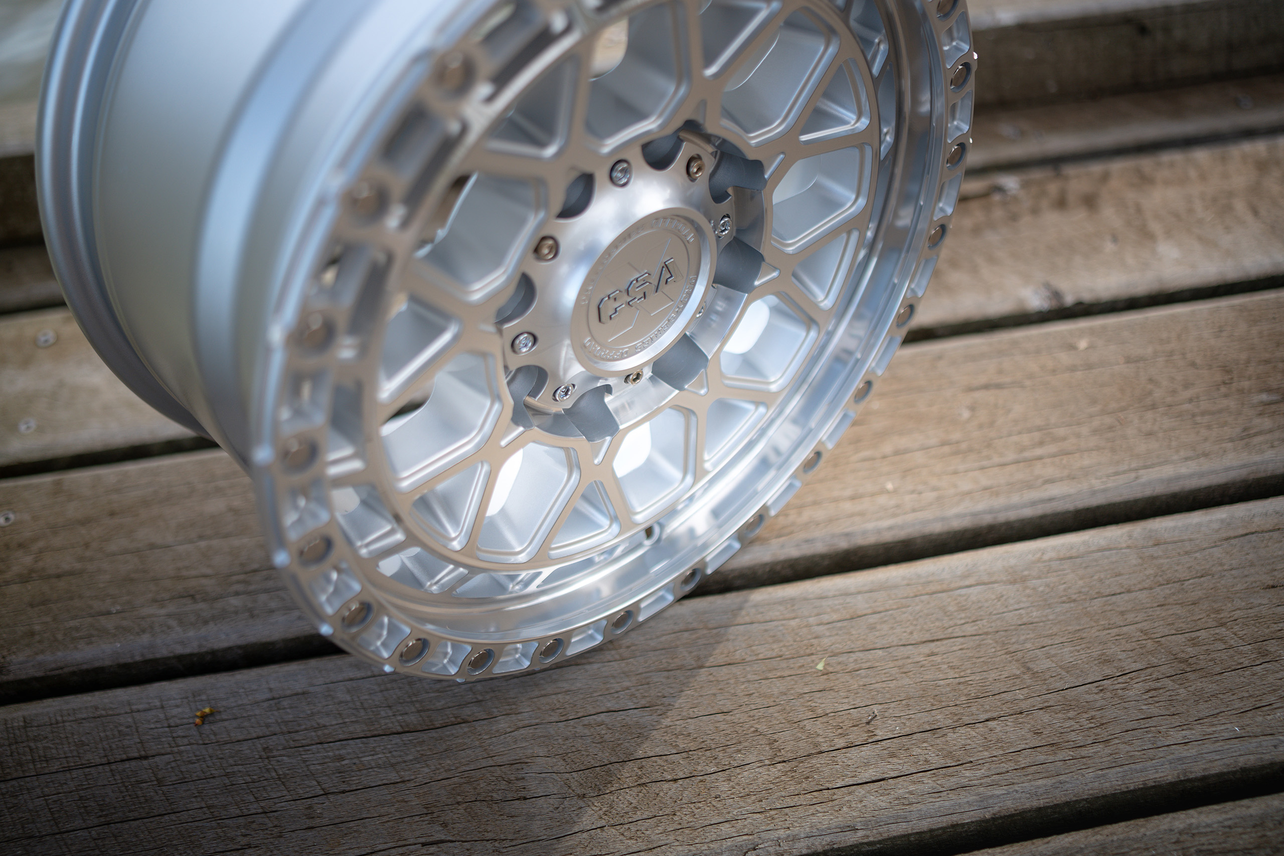 CSA Thunder HD Full Machined wheel on wooden deck